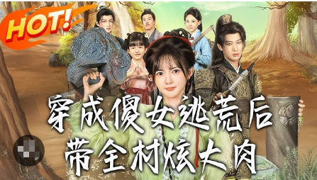 穿成傻女逃荒后，带全村炫大肉(全集)